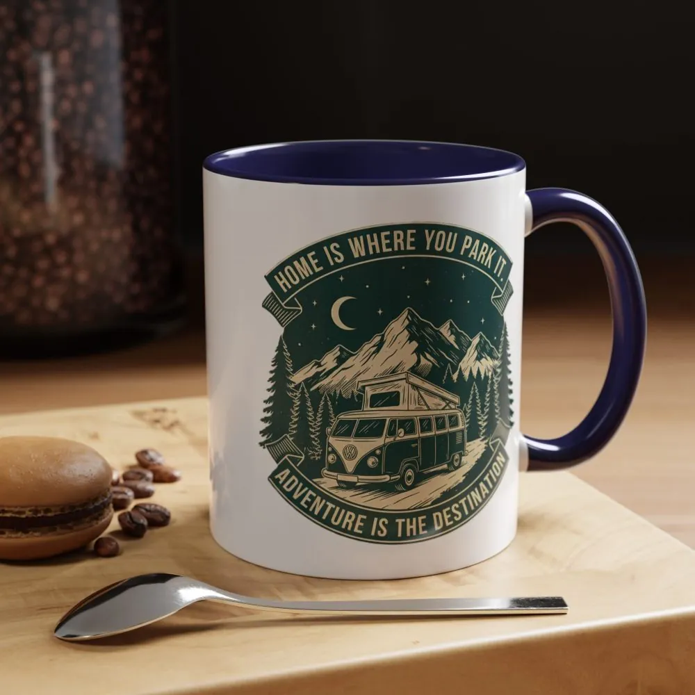 3948184049266137751_2048.jpeg Coffee Mug — "Home Is Where You Park It-Adventure is the destination" (11/15oz) (Both sides printed)