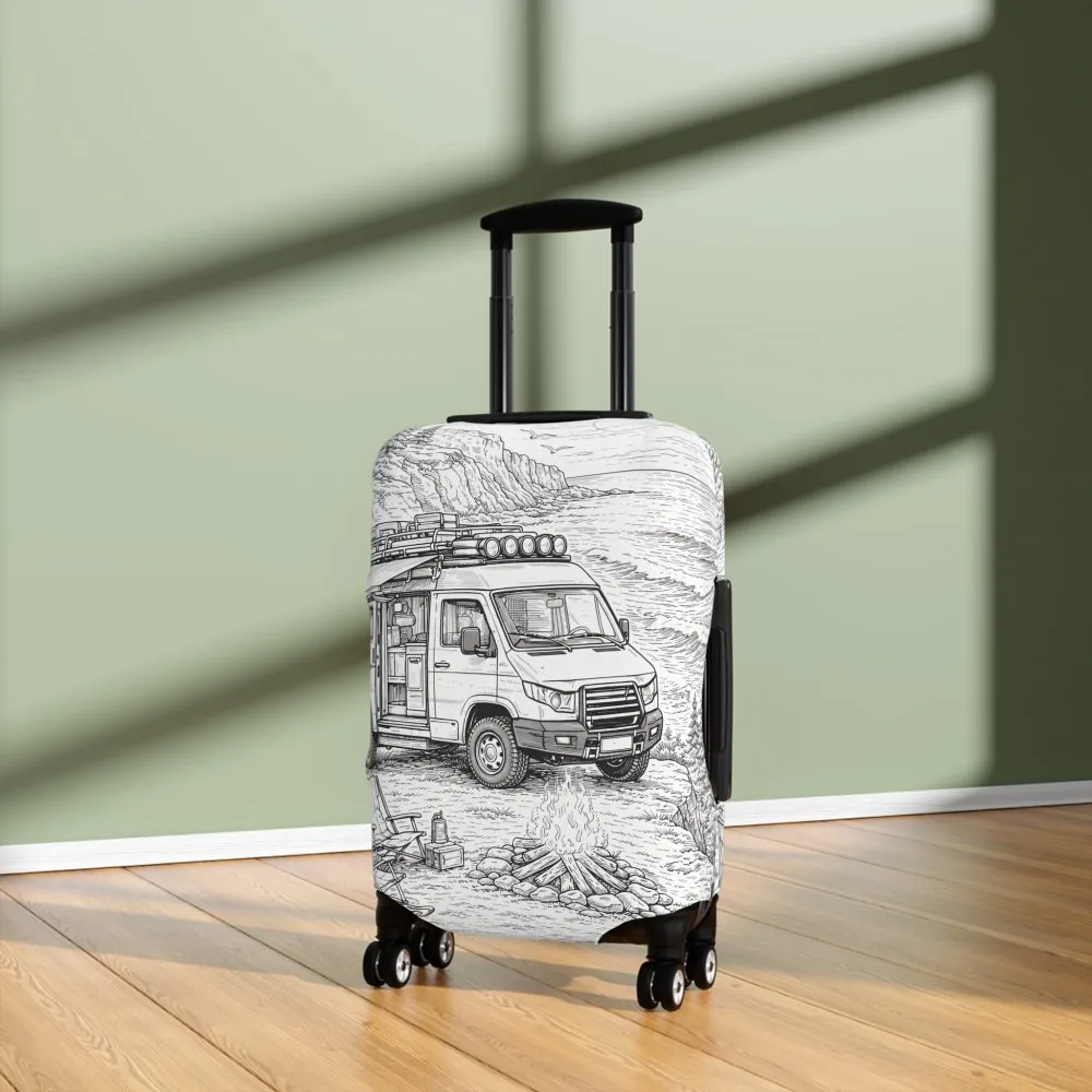 3966506227307029206_2048.jpeg Luggage Cover — Adventure Camper Sketch Travel Suitcase