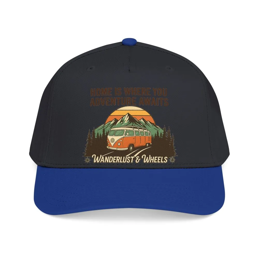 Baseball Cap - "Home Is Where You Adventure Awaits" Mid Profile Baseball Cap