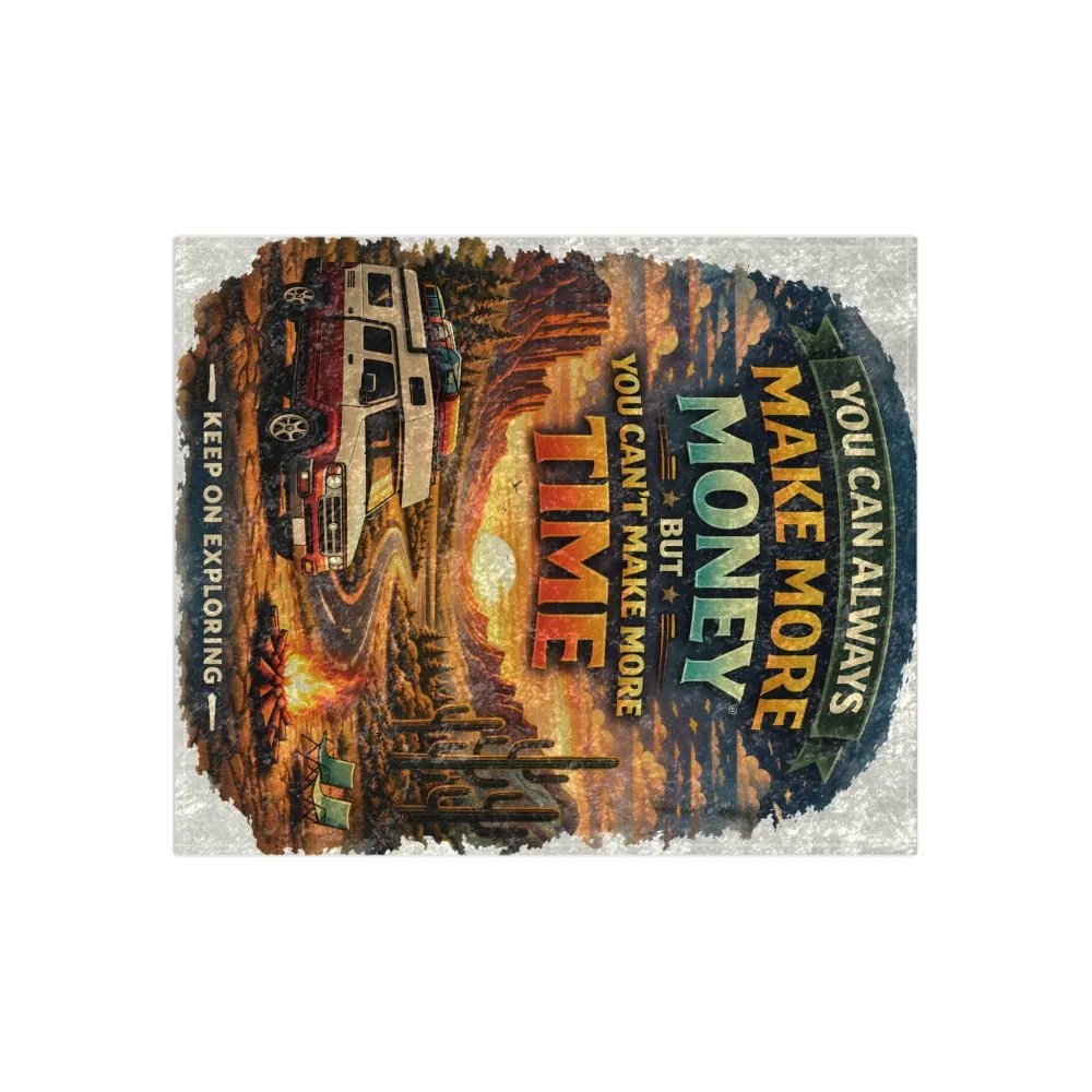 4014434766542477611_2048.jpeg Crushed Velvet Blanket —"You Can Always Make More Money" Design Scenic-Line (Campervan)