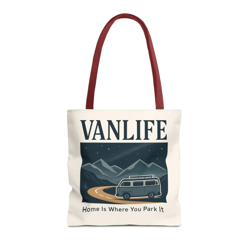 4038948160384251792_2048.jpeg Vanlife Tote Bag — "Vanlife - Home Is Where You Park It" Campervan Beach/Adventure Tote