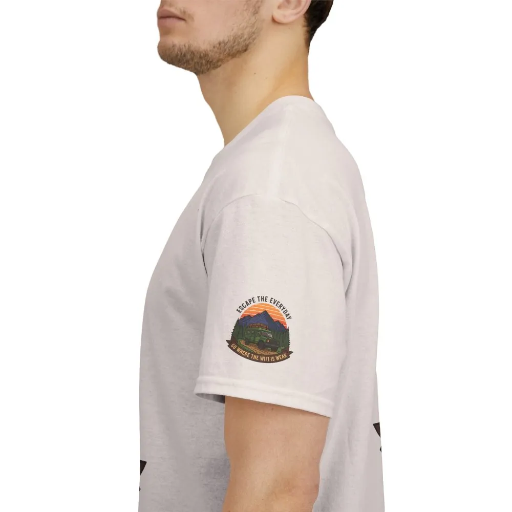 403938176405278576_2048.jpeg Unisex Heavy Cotton Tee — "Go Where the WiFi Is Weak" Adventure Shirt