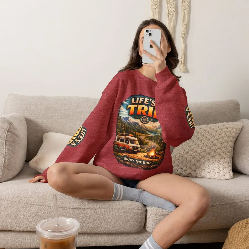 4040979350405620275_2048.jpeg Unisex Heavy Blend™ Crewneck Sweatshirt — "Life s A Trip" Design Scenic-Line