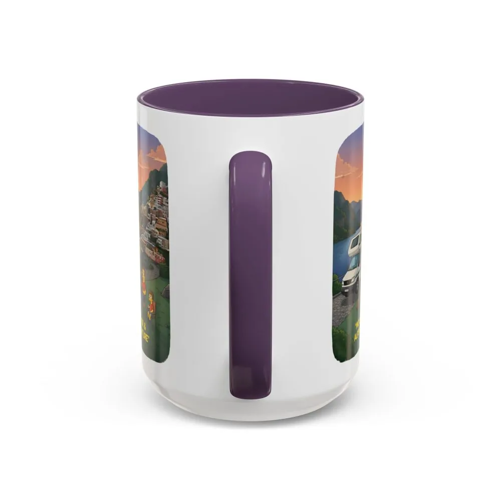Accent Coffee Mug (11, 15oz) — "Mountain Air-Alpine Adventure" Design Sitcom-Line