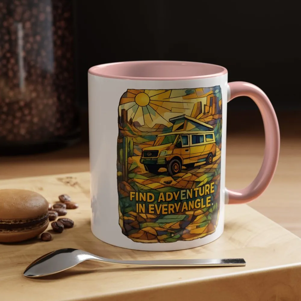 4056872630973376090_2048.jpeg Accent Coffee Mug (11, 15oz) — "Find Adventure In Every Corner" Design Cubic-Line
