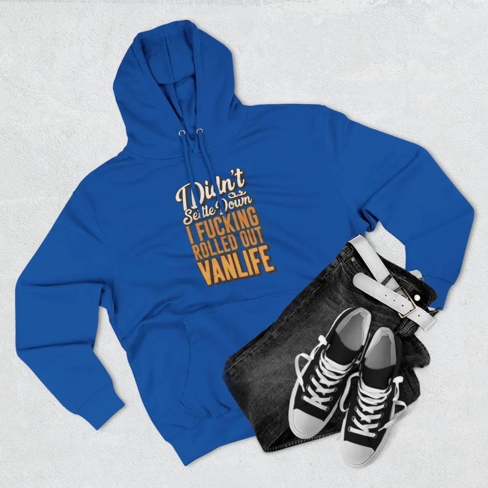 Three-Panel Fleece Hoodie - "Dind´t Settle Down" Design F**K-Line