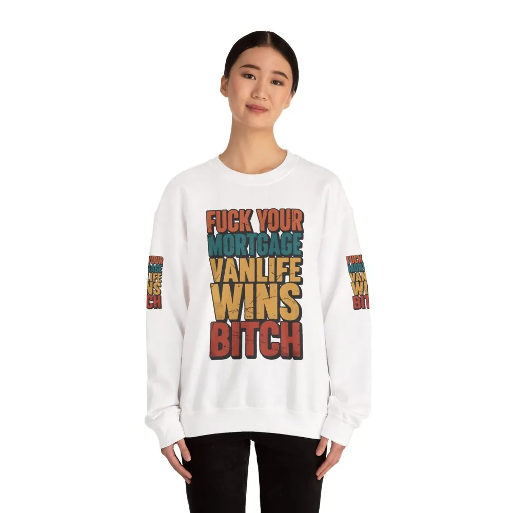 410662640952498827_2048.jpeg Unisex Heavy Blend™ Crewneck Sweatshirt — "Fuck Your Mortgage" Design F**K-Line
