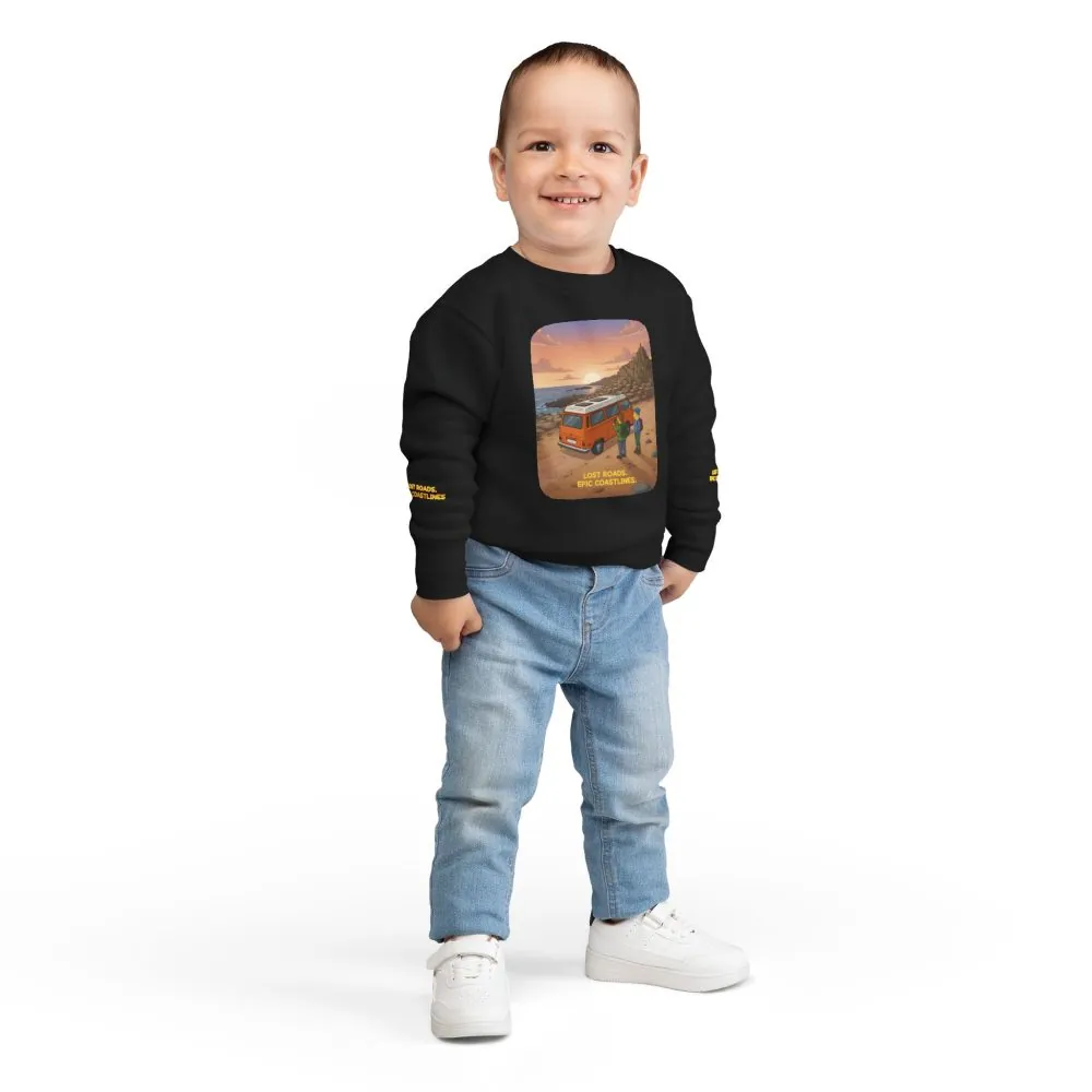 Toddler Sweatshirt - "Lost Roads Epic Coastlines" (Design Sitcom-Line)