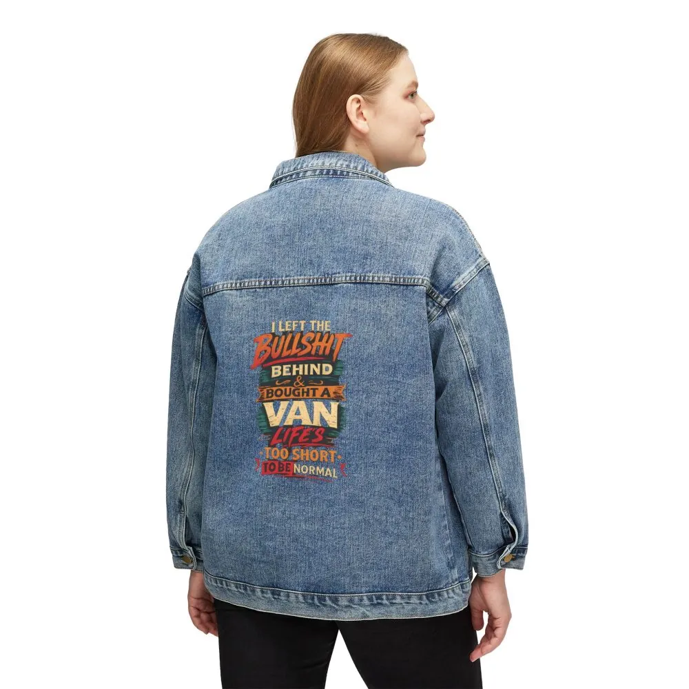4133705435280727730_2048.jpeg Women's Denim Jacket — "I Left The Bullshit" Design F**K-Line