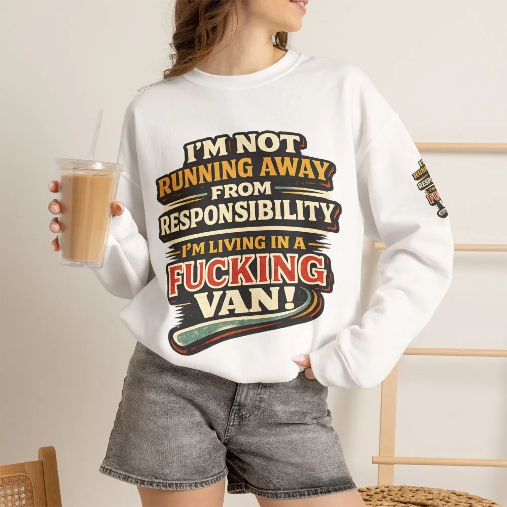 4161226420918856166_2048.jpeg Unisex Heavy Blend™ Crewneck Sweatshirt — "I`m Not running Away" Design F**K-Line