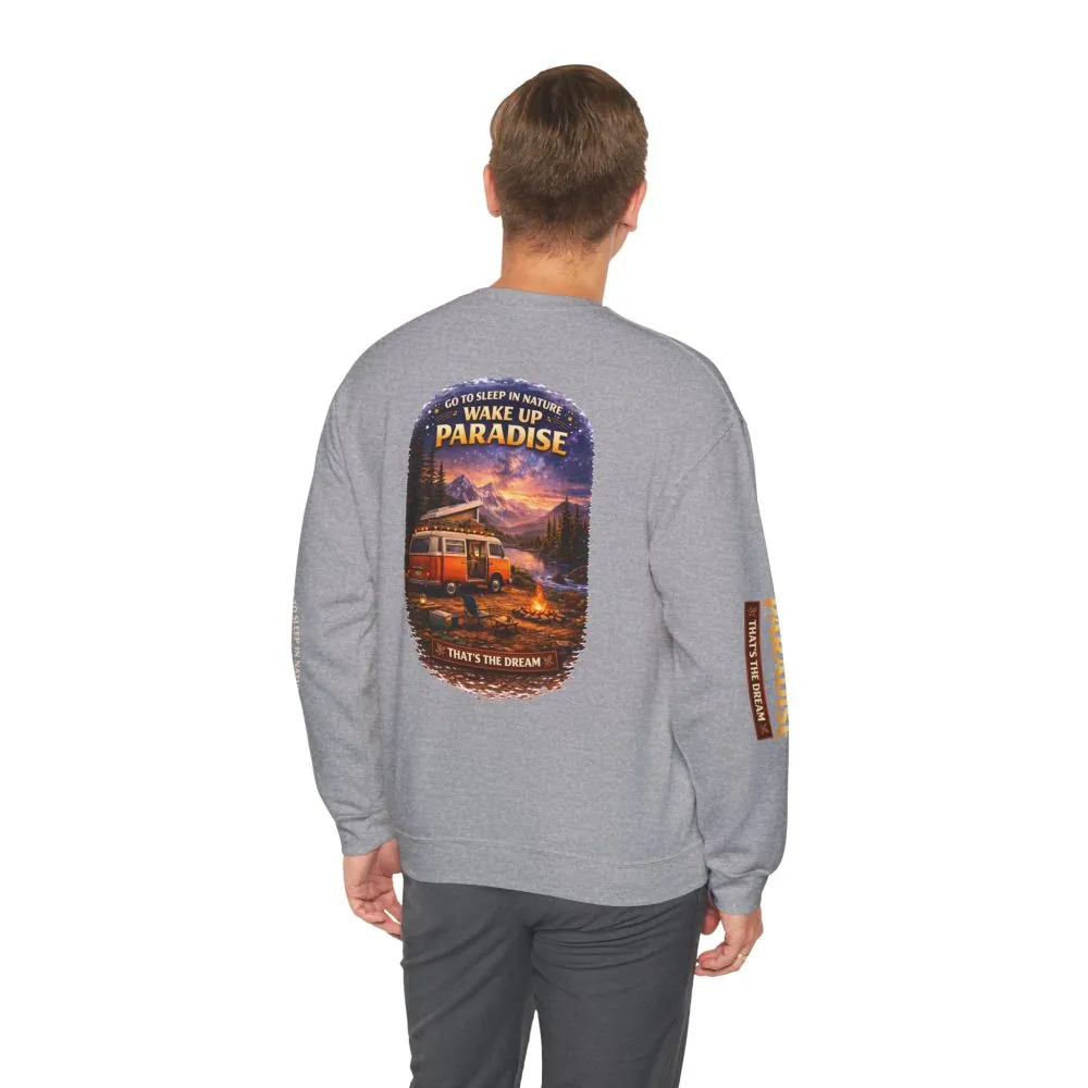 Unisex Heavy Blend™ Crewneck Sweatshirt — "Go To Sleep Nature " Design Scenic-Line