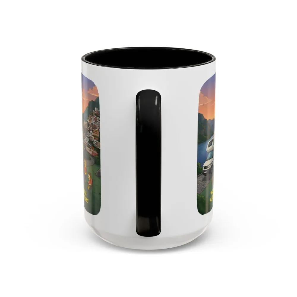 Accent Coffee Mug (11, 15oz) — "Mountain Air-Alpine Adventure" Design Sitcom-Line