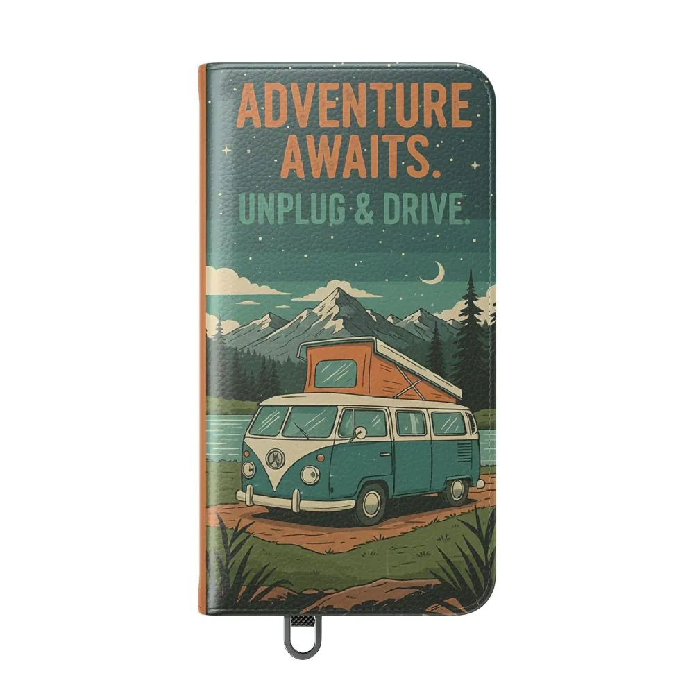 4183343310171420849_2048.jpeg Flip Phone Case — "Adventure Awaits Unplug & Drive" Wallet Case