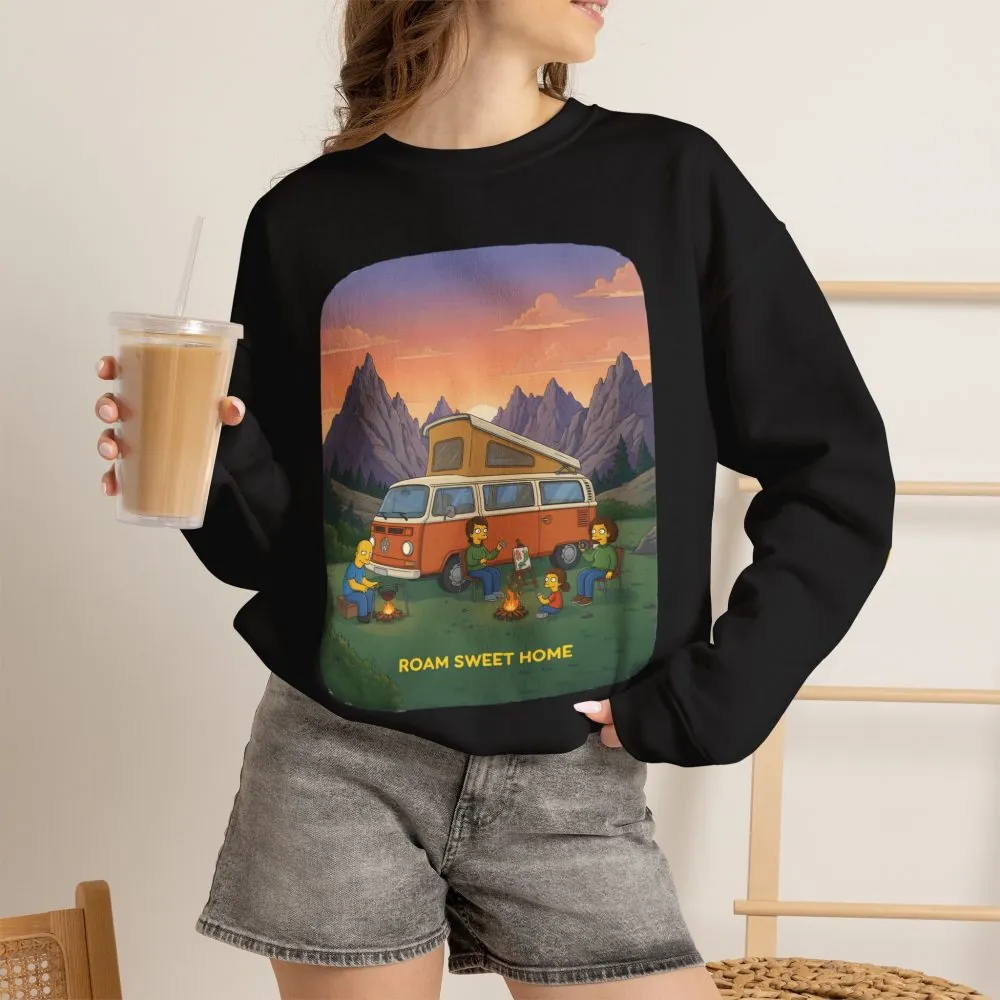 Unisex Heavy Blend™ Crewneck Sweatshirt — "Roam Sweet Home" Design Sitcom-Line