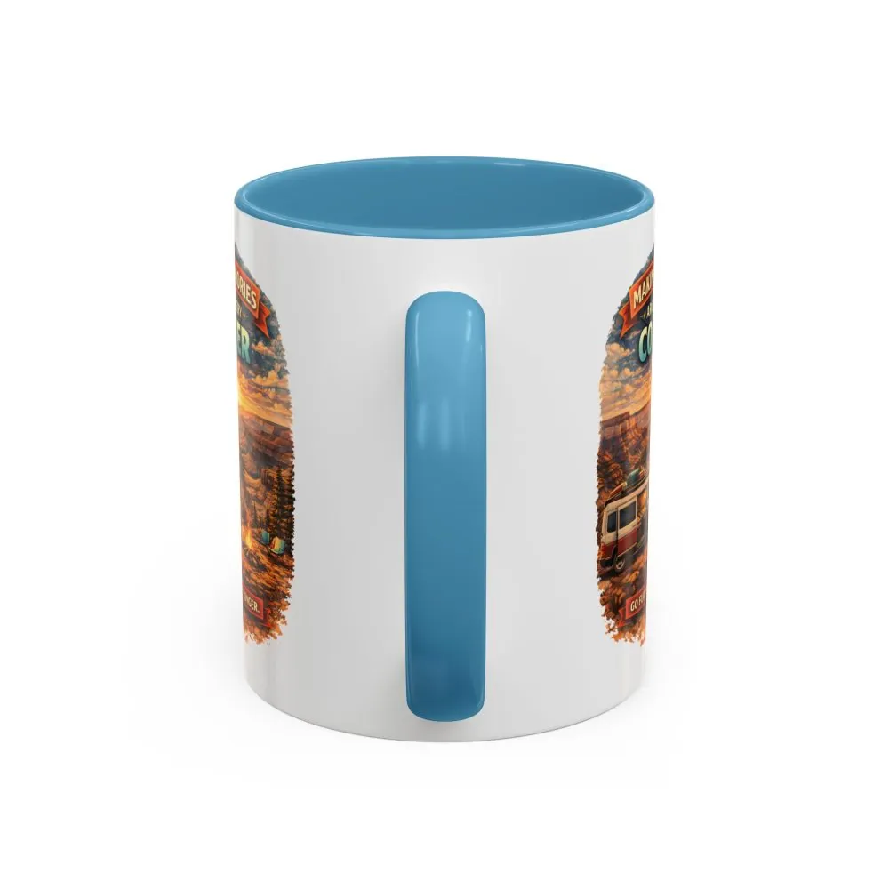 Accent Coffee Mug (11, 15oz) — "Making Memories Around Every Corner" Design Scenic-Line