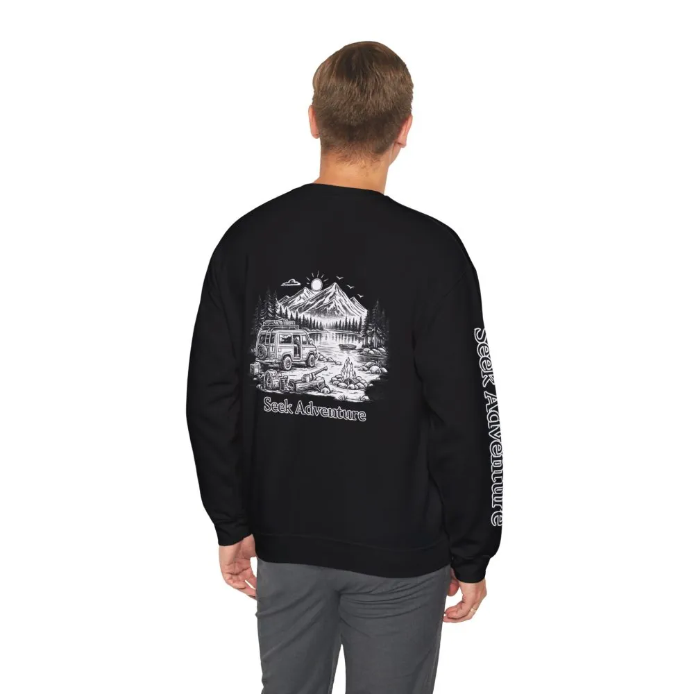 4195431905792639464_2048.jpeg Unisex Heavy Blend™ Crewneck Sweatshirt — "Seek Adventure" Design Minimal-Line
