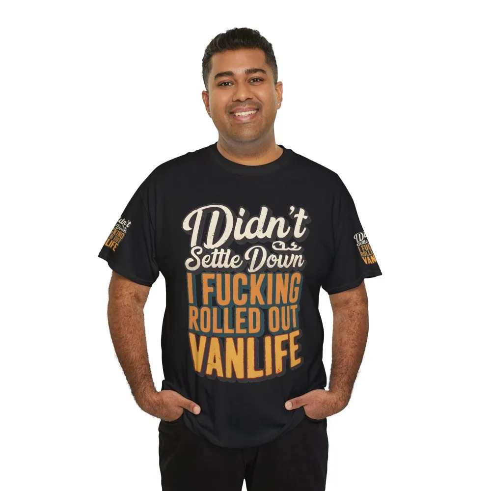 Unisex Heavy Cotton Tee — "Dind´t Settle Down" Design F**K-Line