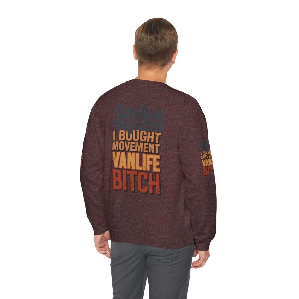 4206436059933252035_2048.jpeg Unisex Heavy Blend™ Crewneck Sweatshirt — "Buy Land They Said" Design F**K-Line