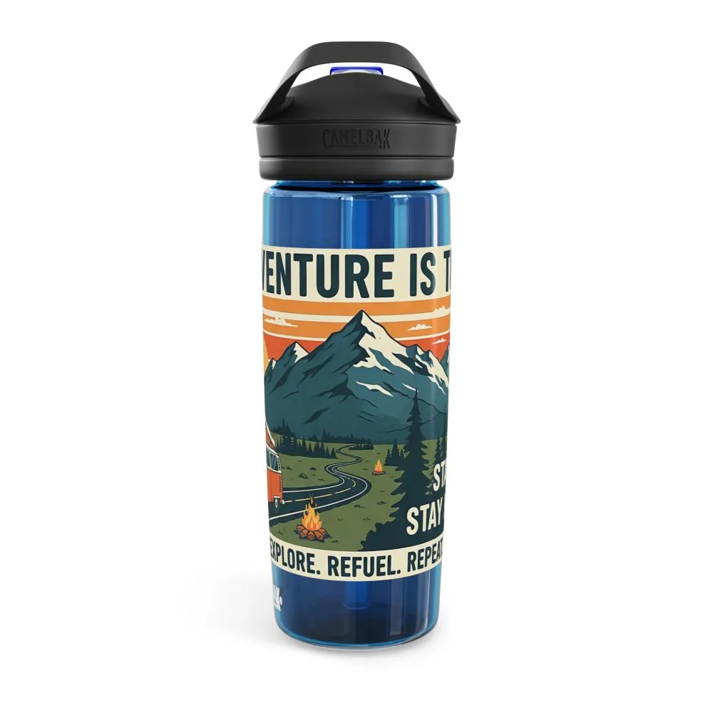 4208187895836676233_2048.jpeg Water Bottle — 20/25oz CamelBak Eddy® | "Adventure Is Out There " Retro Mountain & Van Camping Design