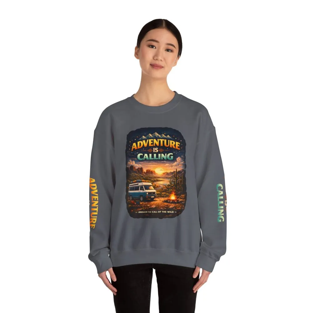 4209984408068131652_2048.jpeg Unisex Heavy Blend™ Crewneck Sweatshirt — "Adventure Is Calling" Design Scenic-Line