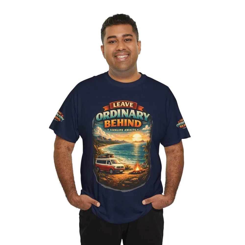 4230214173812417154_2048.jpeg Unisex Heavy Cotton Tee — "Leave Ordinary Behind" Design Scenic-Line