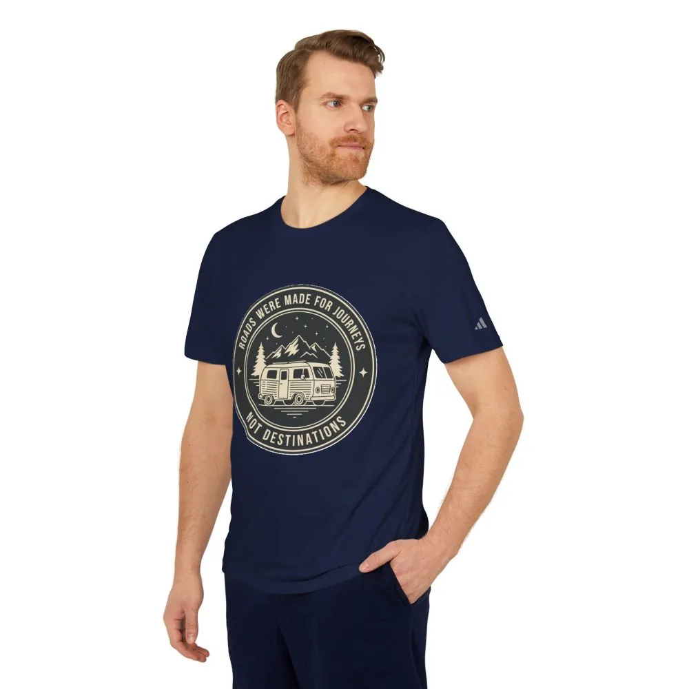 4234421356206975596_2048.jpeg T-Shirt(Adidas) — 'ROAD WHERE MADE FOR JOURNEYS-NOT DESTINATIONS' (Only Font printed) Brand Adidas