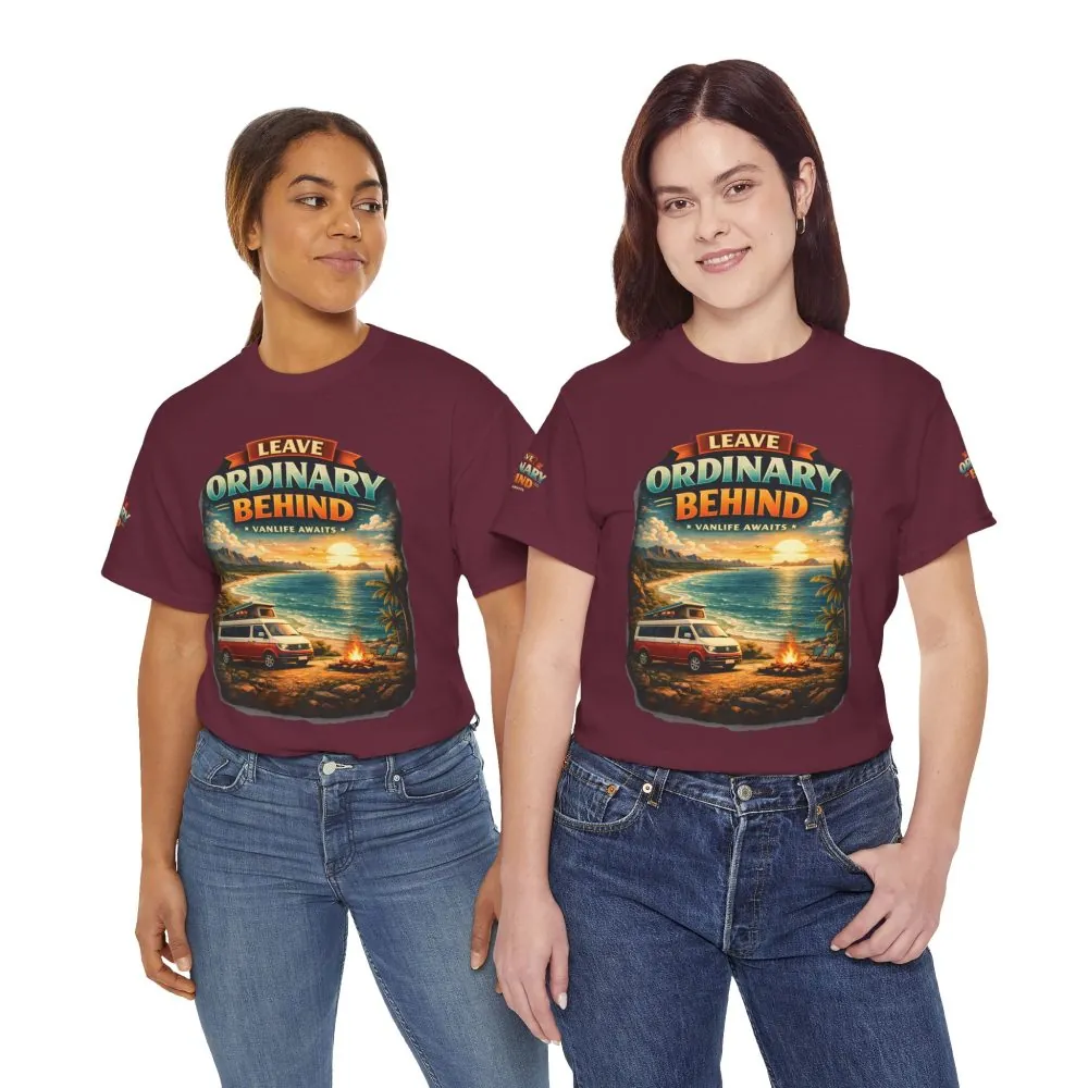 4238605233440760647_2048.jpeg Unisex Heavy Cotton Tee — "Leave Ordinary Behind" Design Scenic-Line