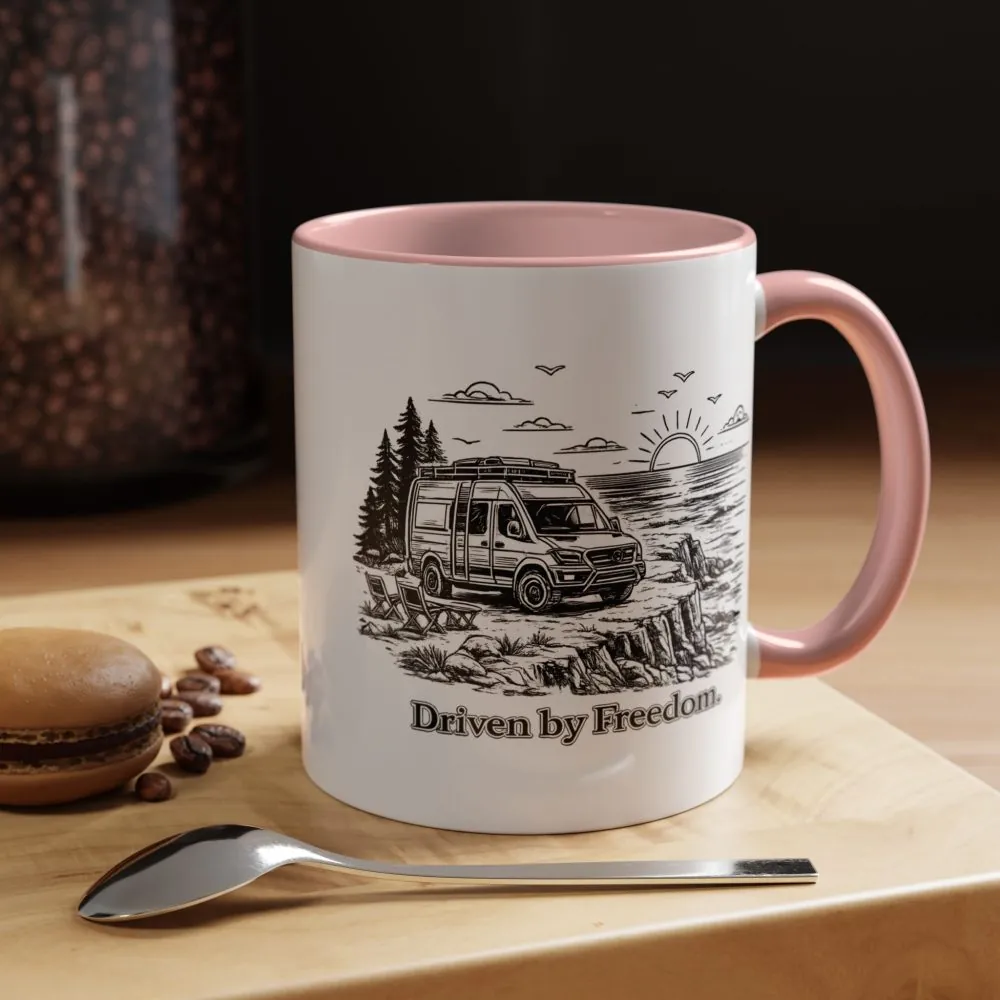 4244506159949989963_2048.jpeg Accent Coffee Mug (11, 15oz) — "Driven By Freedom" Design Minimal-Line