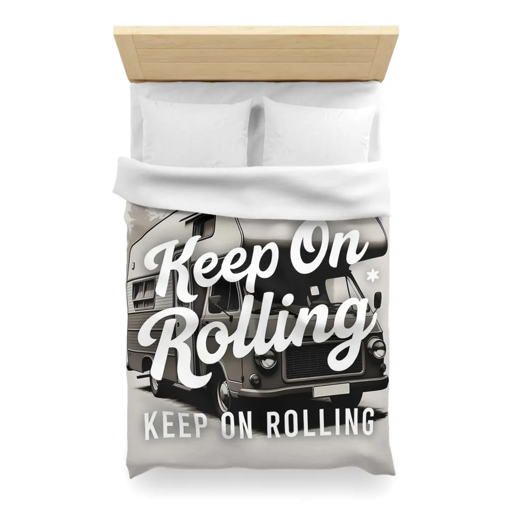 4250770335498774433_2048.jpeg Duvet Cover — "Keep On Rolling" Retro Motorhome Bedding