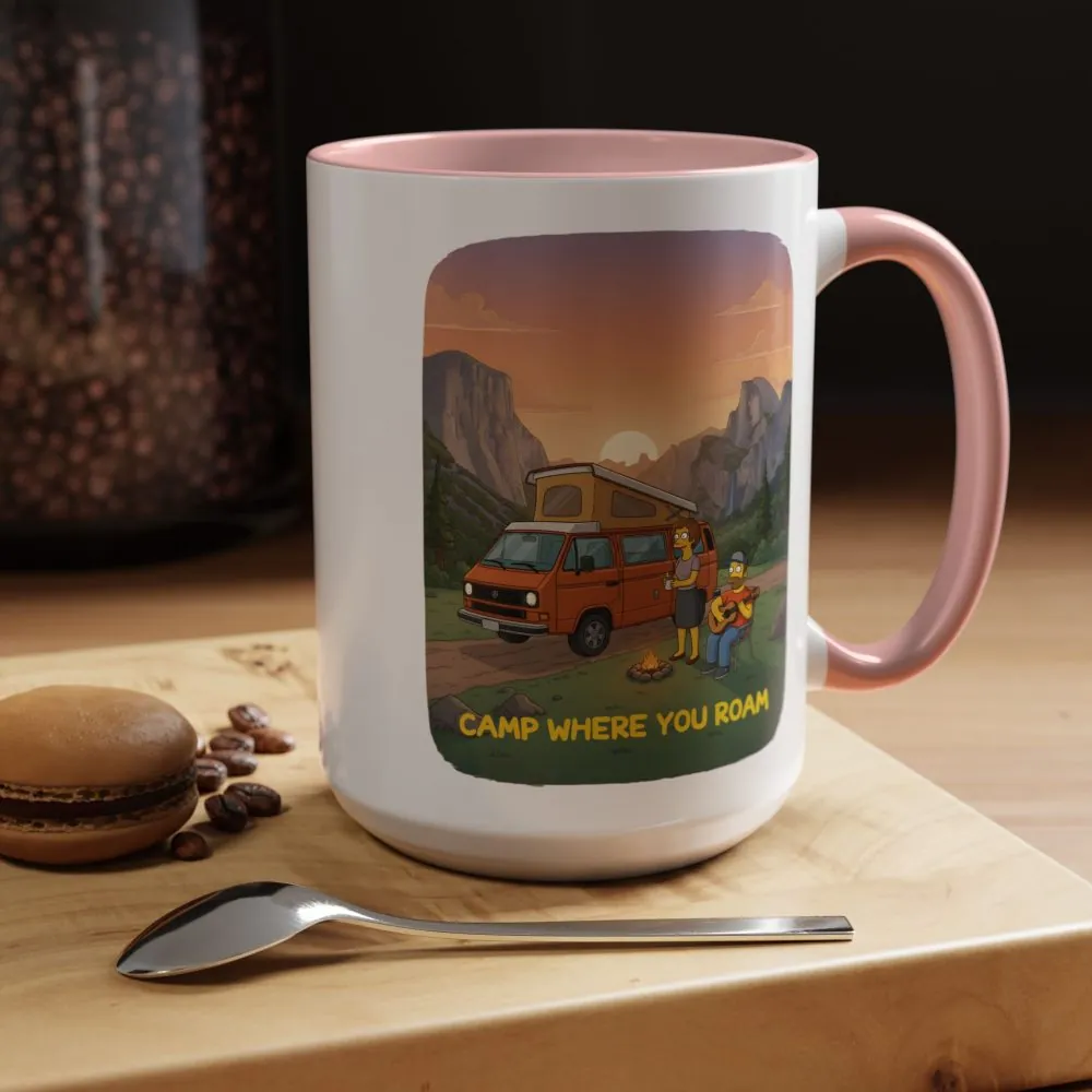 4251038022779268379_2048.jpeg Accent Coffee Mug (11, 15oz) — "Camp Where You Roam" Design Sitcom-Line