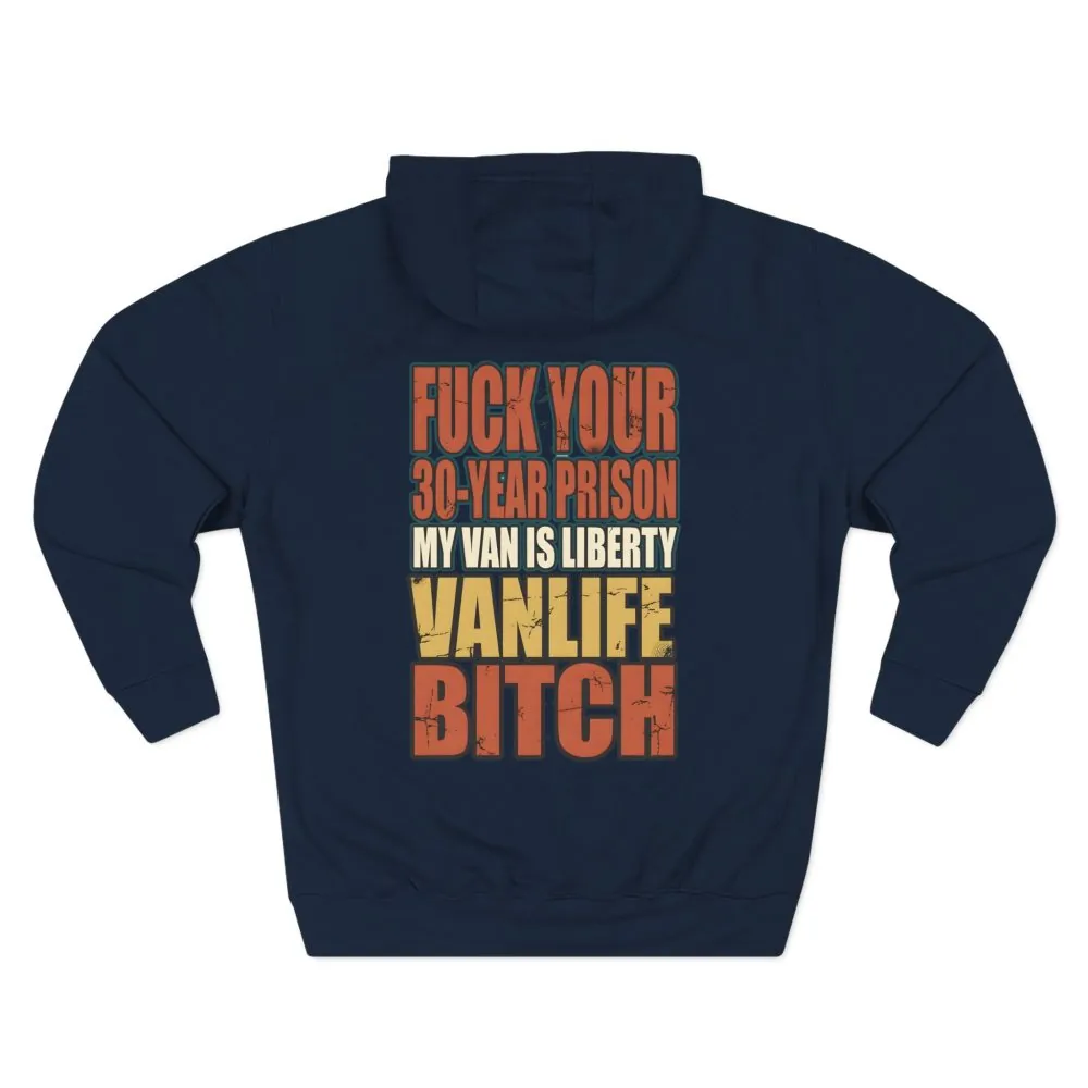 Three-Panel Fleece Hoodie - "Fuck Your 30 Year" Design F**K-Line