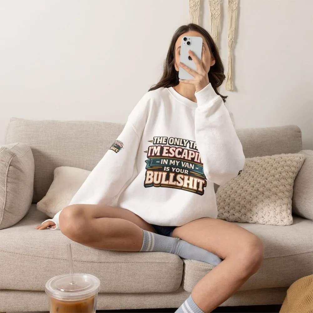 Unisex Heavy Blend™ Crewneck Sweatshirt — "The Only Thing I´m Escaping" Design F**K-Line