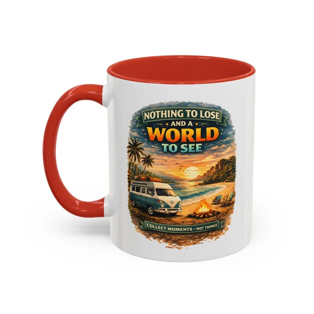 Accent Coffee Mug (11, 15oz) — "Nothing To Lose" Design Scenic-Line