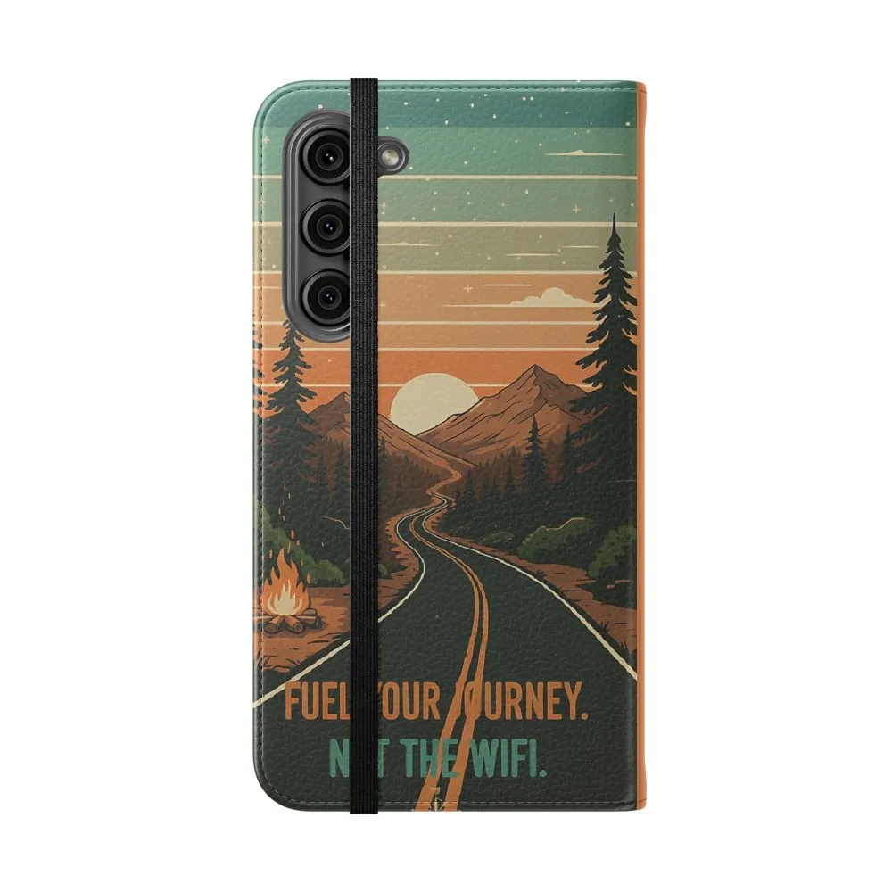 4289832821655766796_2048.jpeg Flip Phone Case — "Adventure Awaits Unplug & Drive" Wallet Case