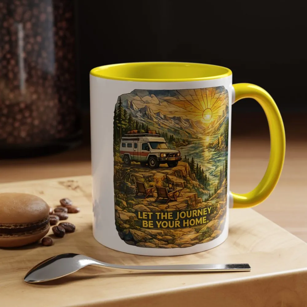 429280626597465260_2048.jpeg Accent Coffee Mug (11, 15oz) — "Let The Journey Be Your Home" Design Cubic-Line
