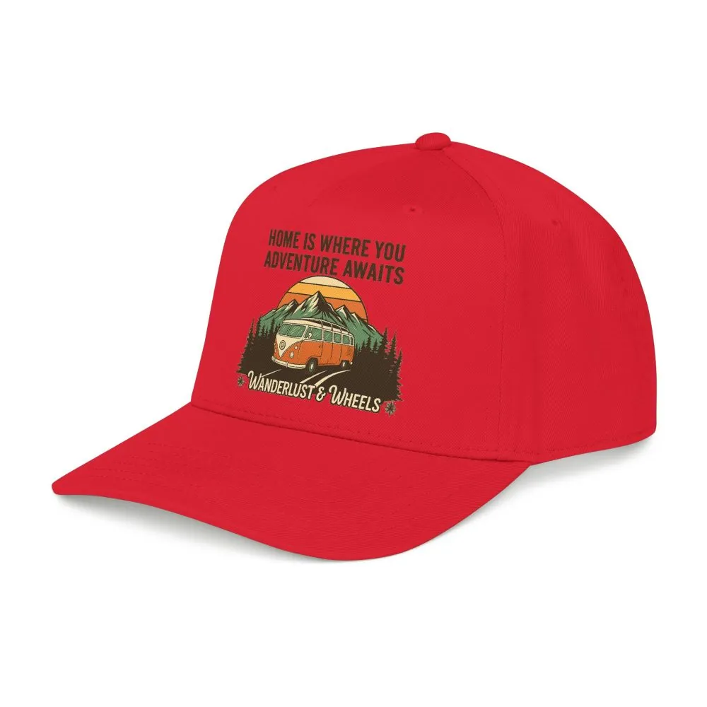 Baseball Cap - "Home Is Where You Adventure Awaits" Mid Profile Baseball Cap