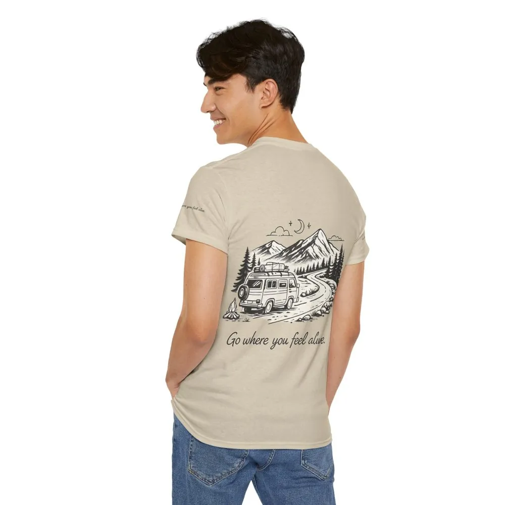 4343714649821988984_2048.jpeg Unisex Heavy Cotton Tee — "Go Where You Feel Alive" Design Minimal-Line