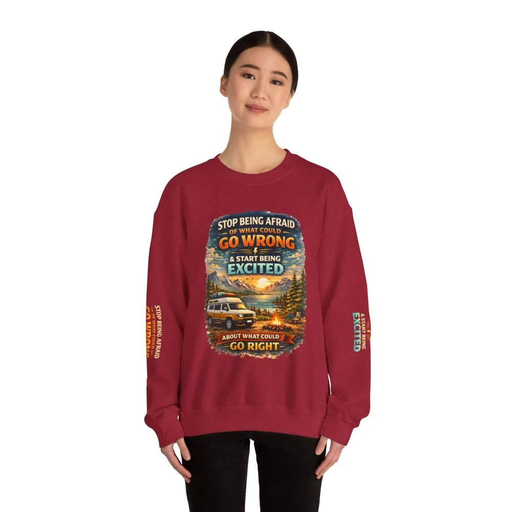 4348104919574845632_2048.jpeg Unisex Heavy Blend™ Crewneck Sweatshirt — "Stop Being Afraid Of What Could Go Wrong" Design Scenic-Line