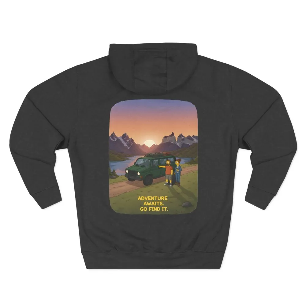 4396265214163315024_2048.jpeg Three-Panel Fleece Hoodie - "Adventure Awaits-Go Find It" Design Sitcom-Line