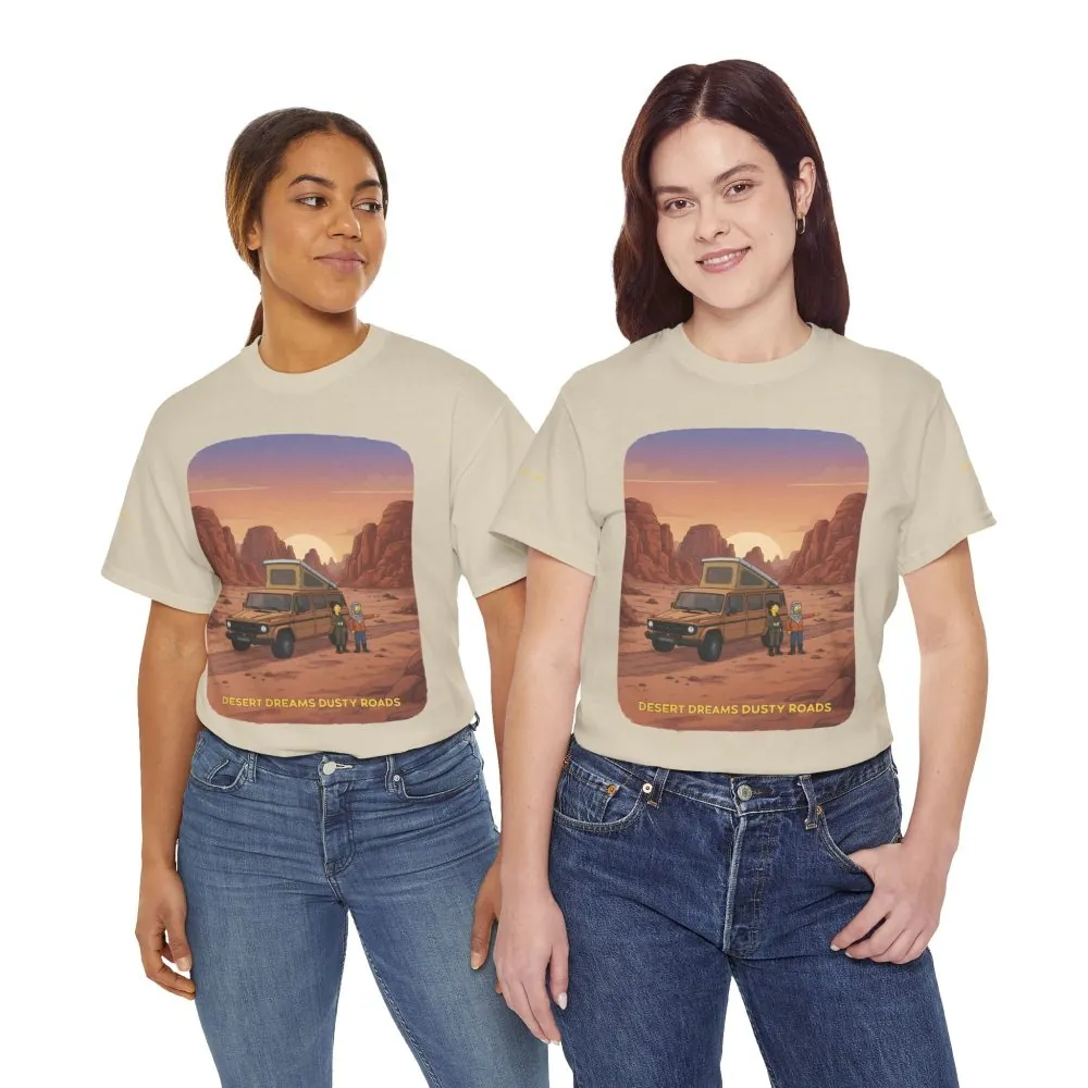 4402450887481756001_2048.jpeg Unisex Heavy Cotton Tee — "Desert Dreams Dusty Roads" Design Sitcom-Line
