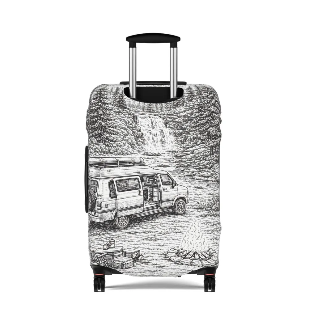 4406825422003348596_2048.jpeg Luggage Cover — Adventure Camper Sketch Travel Suitcase