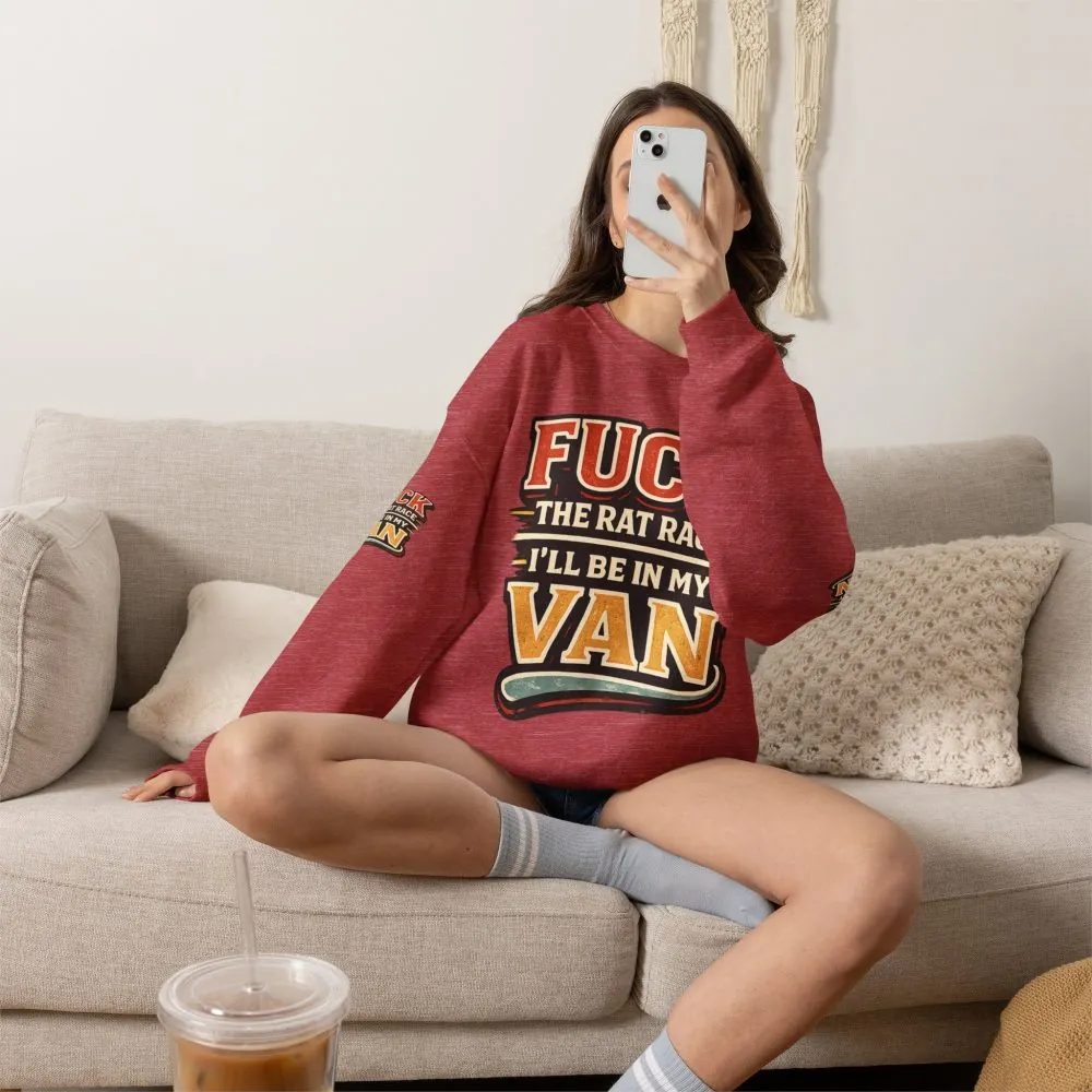 Unisex Heavy Blend™ Crewneck Sweatshirt — "Fuck The Rat Race" Design F**K-Line