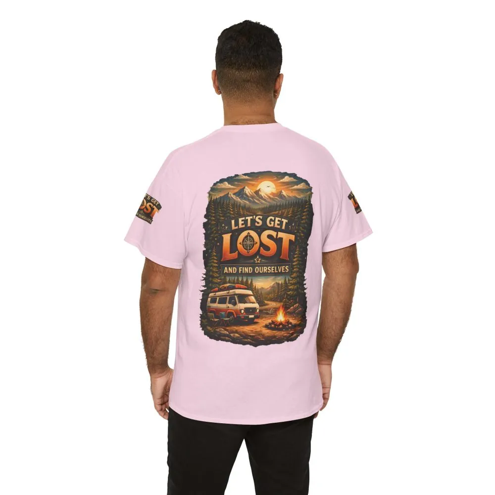 443268358624551977_2048.jpeg Unisex Heavy Cotton Tee — "Let´s Get Lost And Found Ourselfs" Design Scenic-Line