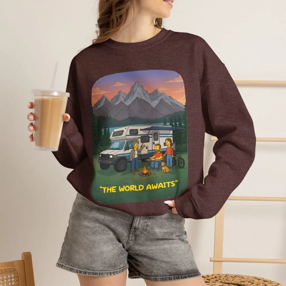 4435511454097713854_2048.jpeg Unisex Heavy Blend™ Crewneck Sweatshirt — "The World Awaits" Design Sitcom-Line