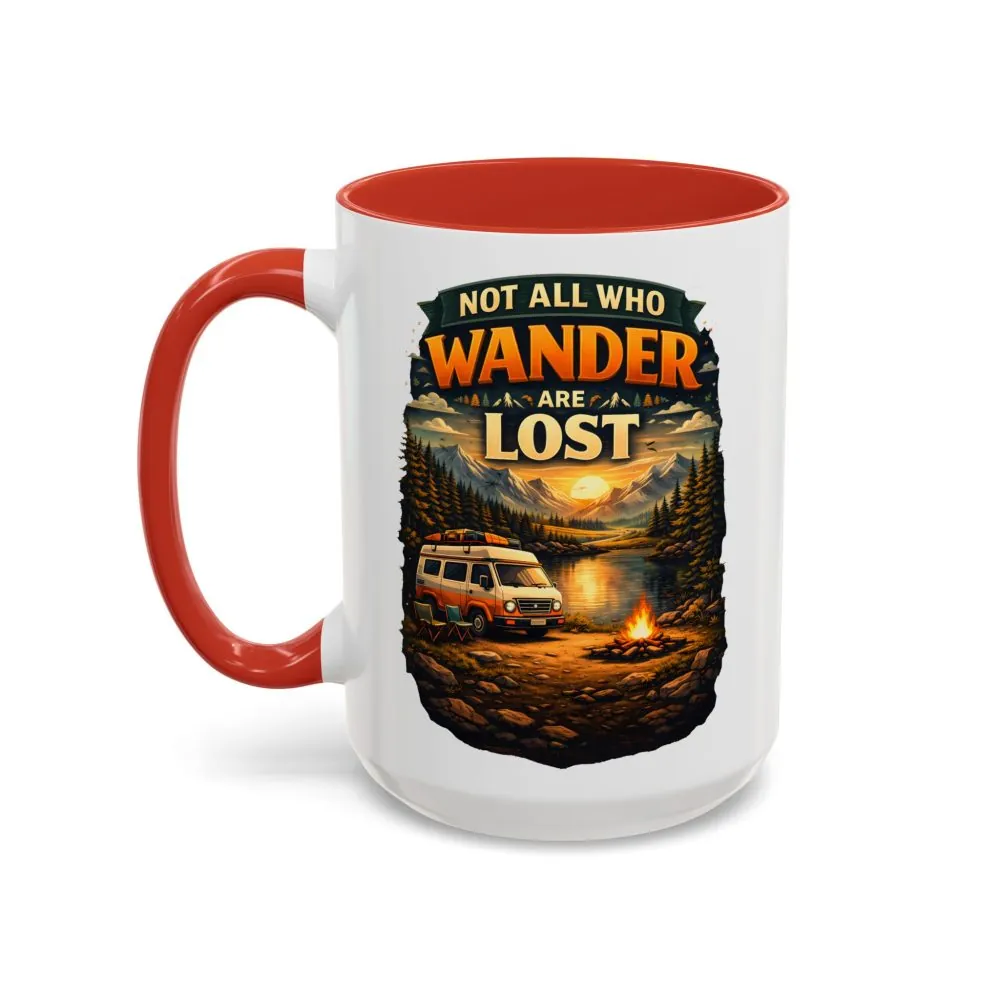4438220475946397483_2048.jpeg Accent Coffee Mug (11, 15oz) — "Not All Who Wander Are Lost" Design Scenic-Line
