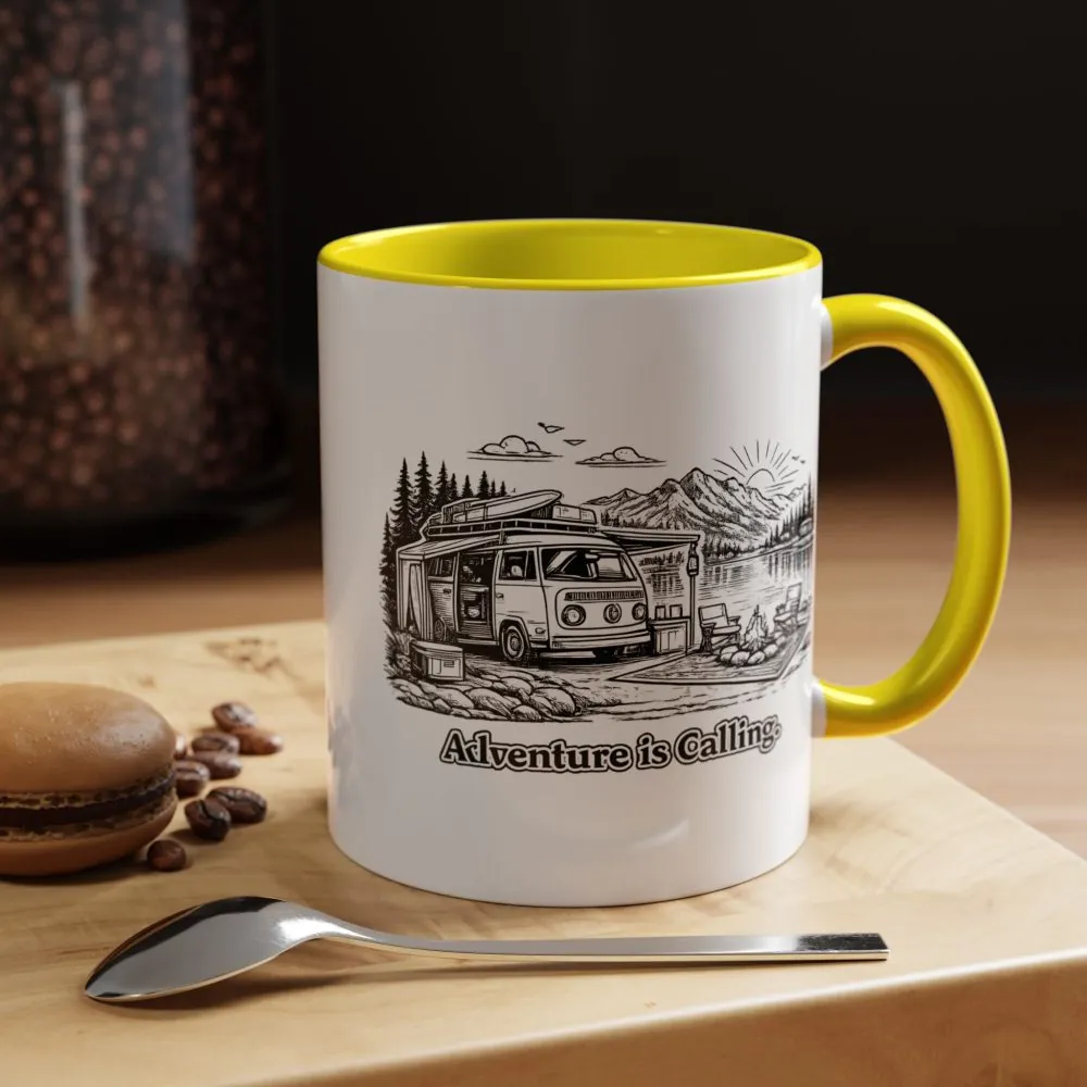 4463104204688829818_2048.jpeg Accent Coffee Mug (11, 15oz) — "Adventure Is Calling" Design Minimal-Line