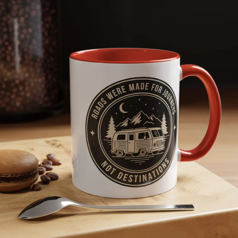 4472572224419977923_2048.jpeg Coffee Mug — 'ROAD WHERE MADE FOR JOURNEYS-NOT DESTINATIONS' (11/15oz) (Both sides printed)