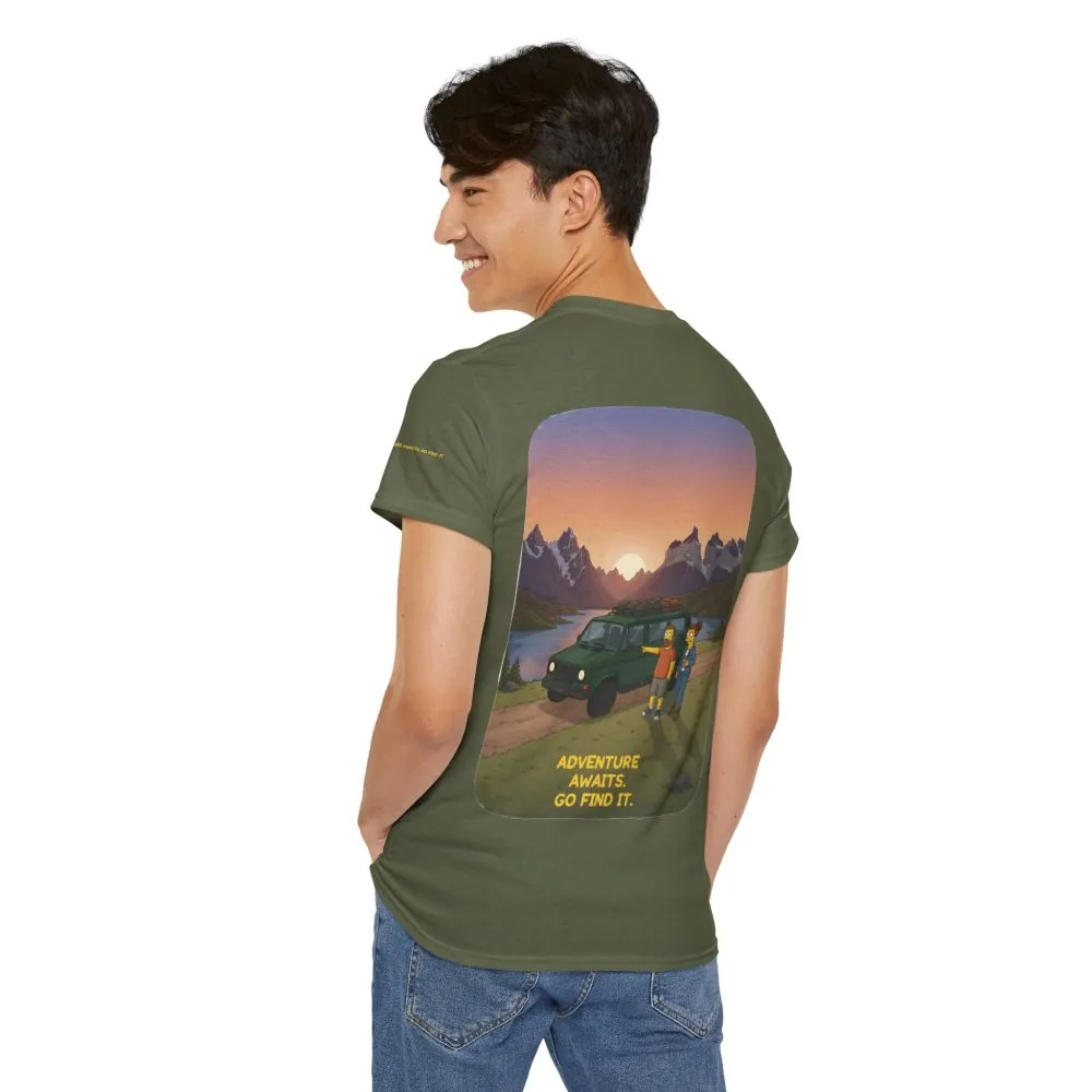 448634520137030853_2048.jpeg Unisex Heavy Cotton Tee — "Adventure Awaits-Go Find It" Design Sitcom-Line