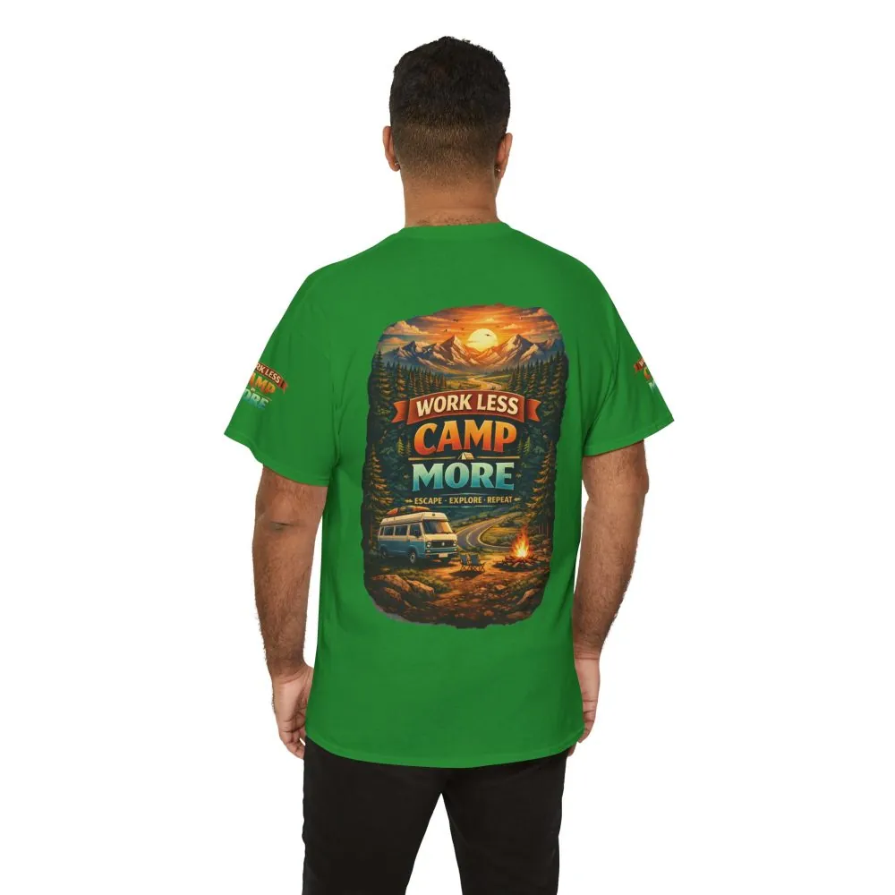 4505584734650927933_2048.jpeg Unisex Heavy Cotton Tee — "Work Less-Camp More" Design Scenic-Line