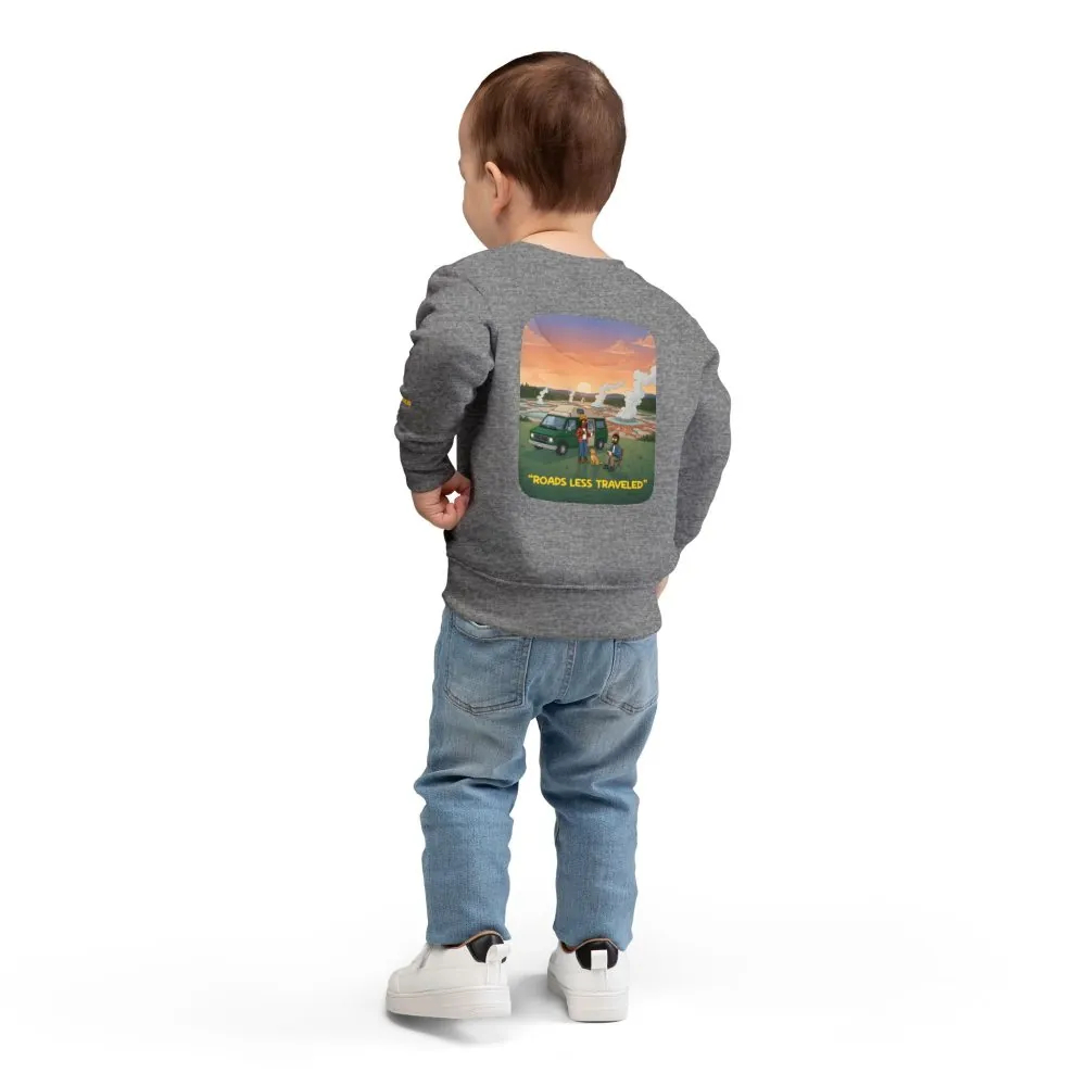 451177137970353435_2048.jpeg Toddler Sweatshirt - "Roads Less Traveled" (Design Sitcom-Line)